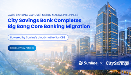 City Savings Bank Completes Big Bang Core Banking Migration to Sunline's Cloud-Native SunCBS